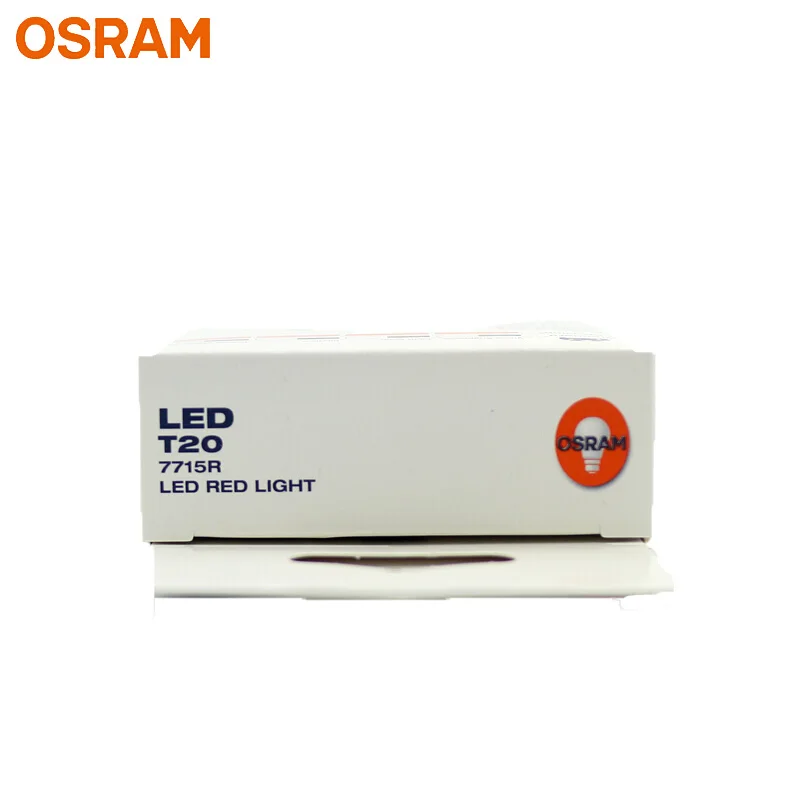 OSRAM СВЕТОДИОДНЫЙ riving Стандартный светодиодный W21/5 W 7443 T20 7715R красный цвет Автомобильный сигнальный светильник поворота Противотуманные фары лампы заднего хода(двойные