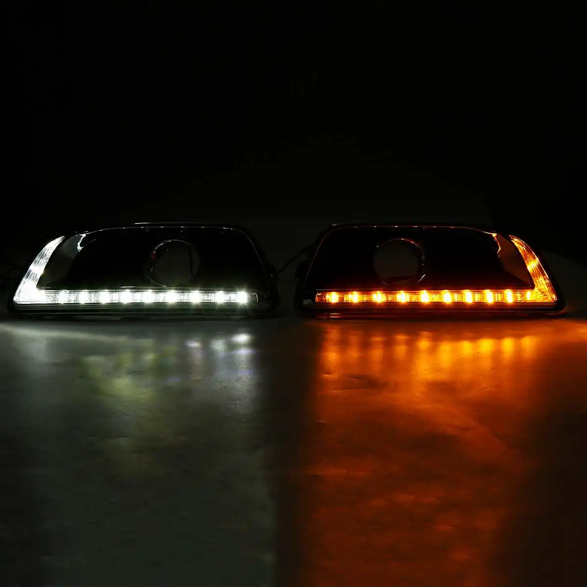 Led Drl Для Chevrolet Malibu 2013 дневного света указатель поворота ПТФ в передний бампер лампа для автомобиля DRL 12 V - Цвет: Темно-серый
