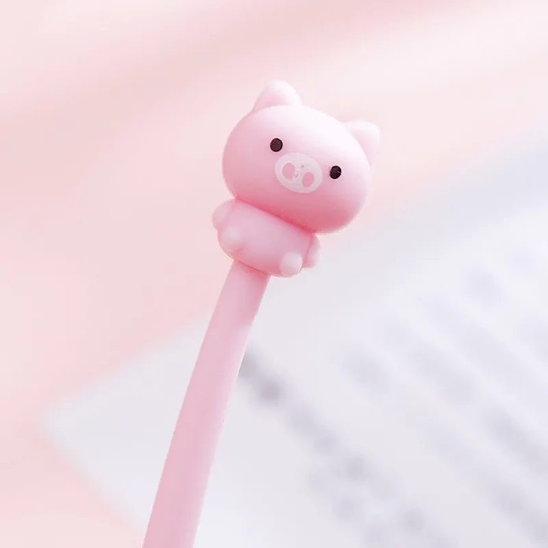 2 1 Piece Lytwtw's Kawaii Cute Pig Fashion School Office Supplies Students Gift Awards Accessories Stationery Black Ink Gel Pen - Цвет: 2