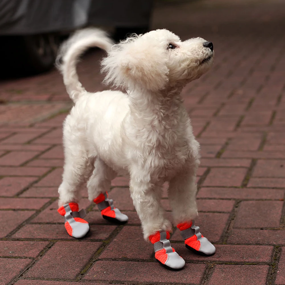 Дышащая обувь для собак лета сетчатая с мягкой подошвой эластичная щенков