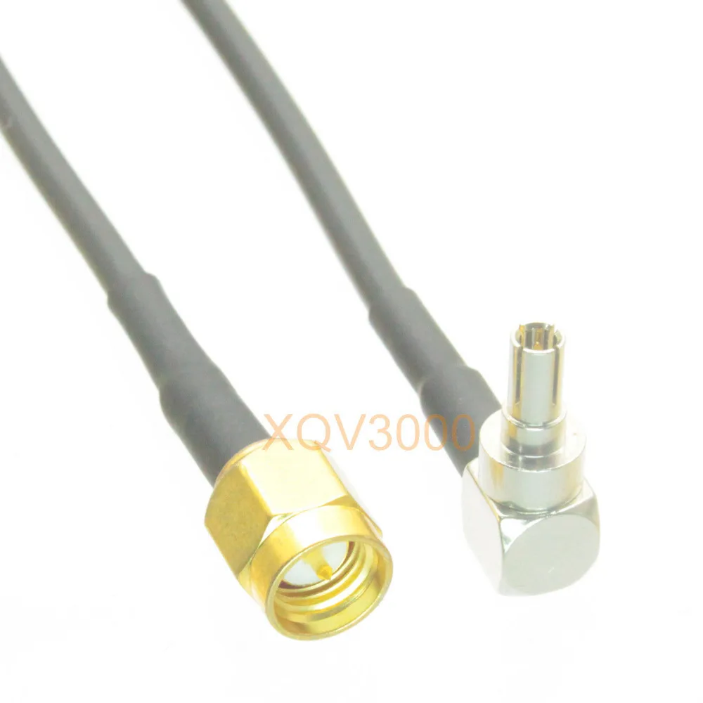 RG174 6 дюймовый RF pigtail CRC9 Штекерный разъем прямоугольный к SMA кабель джемпер для 3G