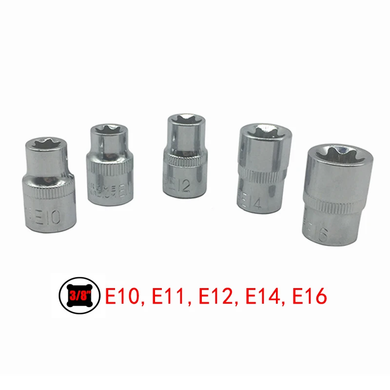 1/4 &quot1/2&quot 3/8 &quotE-гнездо Torx Star бит розетки Набор отверток CR-V Комбинации Торцевая