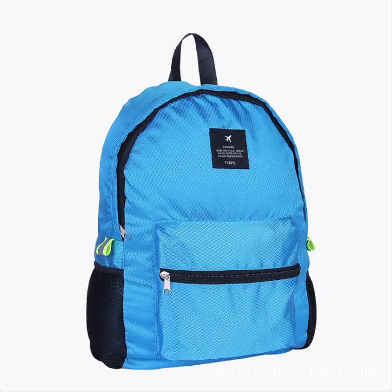 

SHUSHIRUO New Folding Travel Backpack Nylon Grid Waterproof Light Weight Mountaineering Storage Shoulder Bags School Knapsack