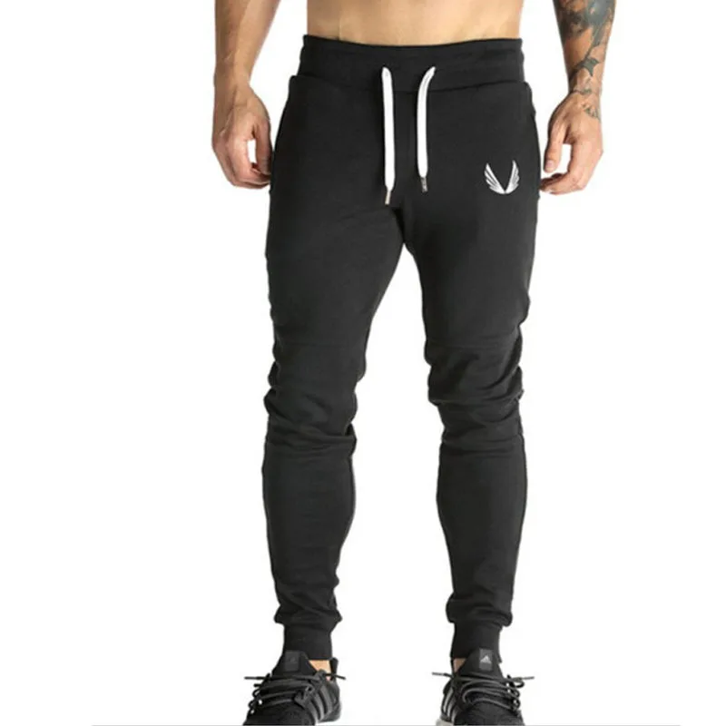 Мужские спортивные штаны повседневные эластичные хлопковые для фитнеса бега