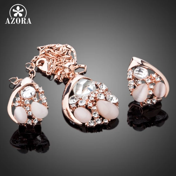 Женский комплект украшений из колье и серёг TG0053|designer jewelry set|jewelry setsdrop sets |