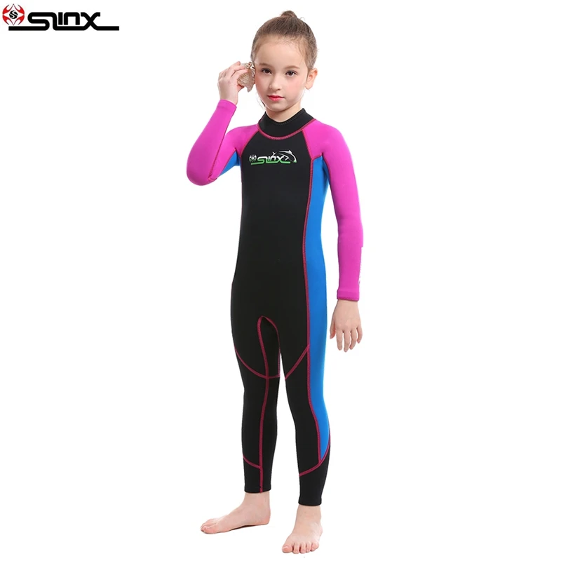SLINX 2MM SCR Neoprene Children's Wetsuit Scuba Kids Diving Suit Swimming Surfing Snorkeling Body Girls Boarding Water Swimwear - купить