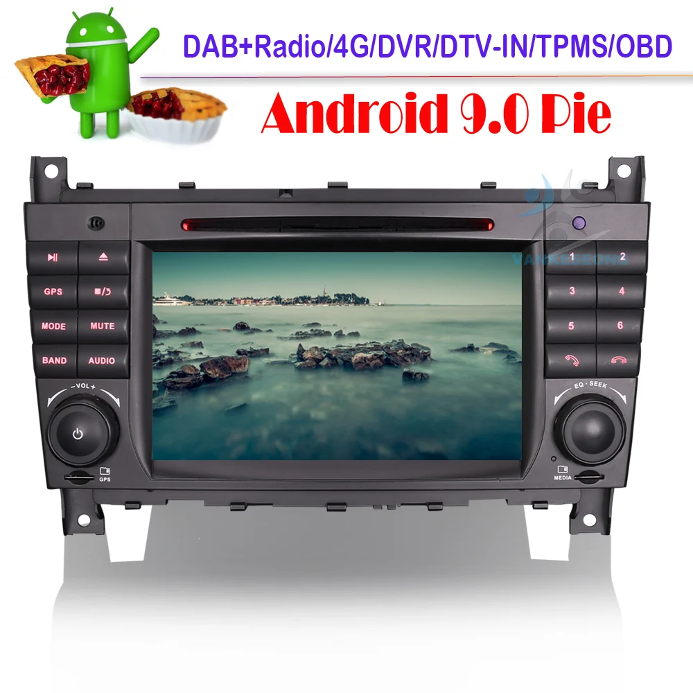 Автомобильный DVD плеер DAB + 7 дюймов Android 9 0 спутниковая навигация GPS Bluetooth Wi Fi стерео