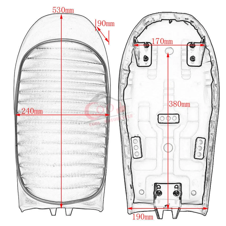 Мотоциклетное седло для Кафе Racer винтажное в стиле ретро подходит Yamaha SR400/500 XJ XS KZ