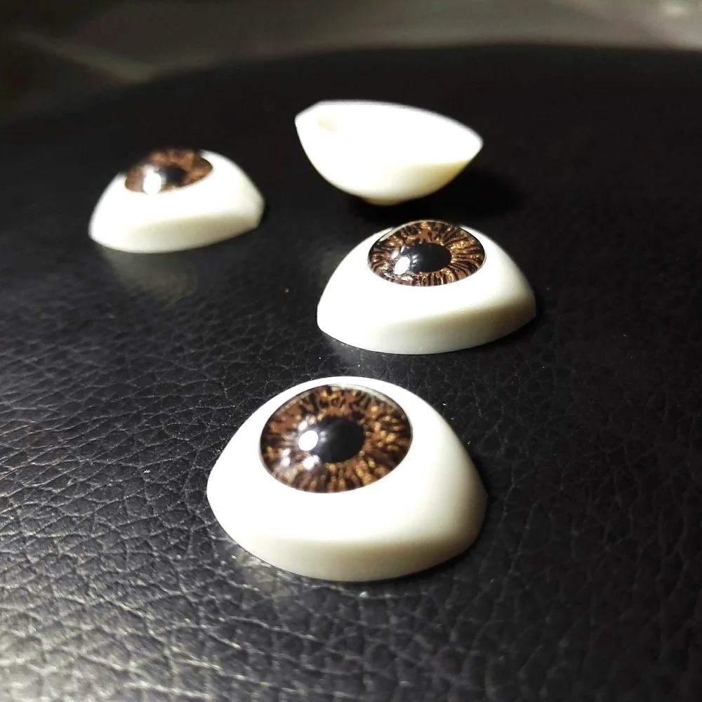 

100Pcs(50pairs) Half Plastic Doll Eyes brown Color BJD EYES, Oval Doll Dollfie Eyes Eyeballs Wholesale 22*16.5mm TC-01