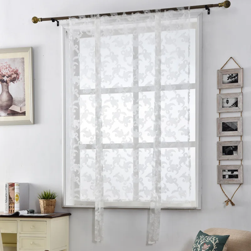Занавески для кухни NAPEARL жаккардовые тюлевые римские жалюзи цветочные шторы из