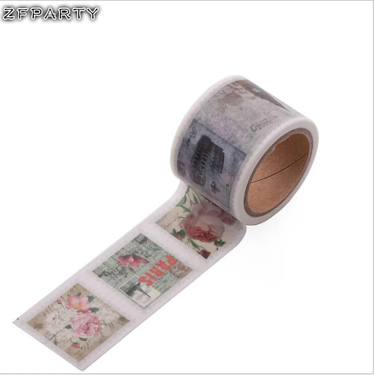 

ZFPARTY 30mm*5m Adhesive Tape for Scrapbooking DIY Craft Sticky Deco Masking Japanese Paper Washi Tape Flower