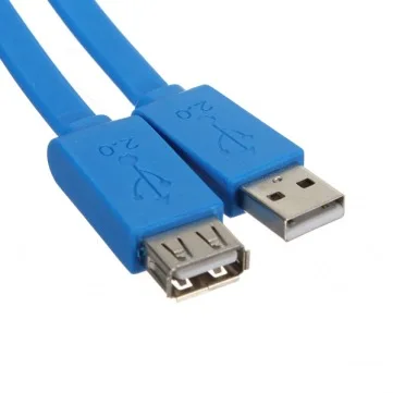 Плоский тонкий высокоскоростной удлинитель USB 1 5 длиной 2 0 м штекер гнездо шнур