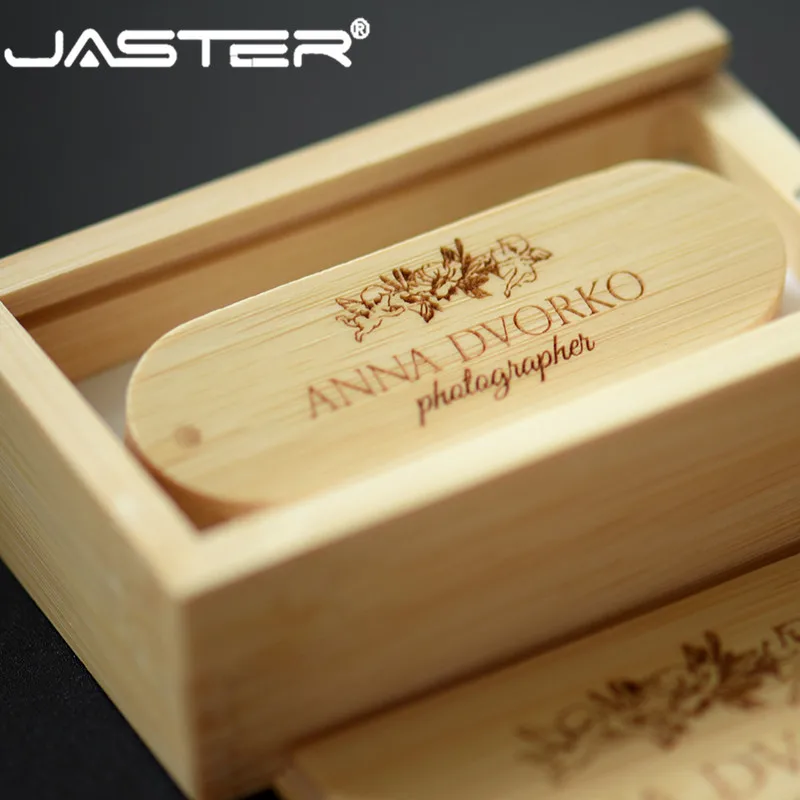Usb флеш накопитель JASTER деревянный с логотипом под заказ в коробке 4 ГБ 8 16 32 64 ГБ|USB