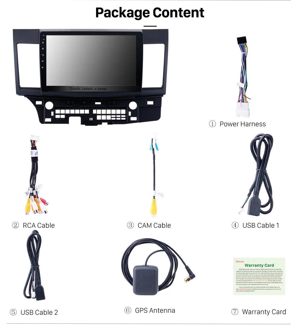 Seicane Android 8,1 10,1 дюймов для Mitsubishi Lancer-ex 2008 2009 2010- Автомагнитола головное устройство gps Navi Аудио мультимедийный плеер