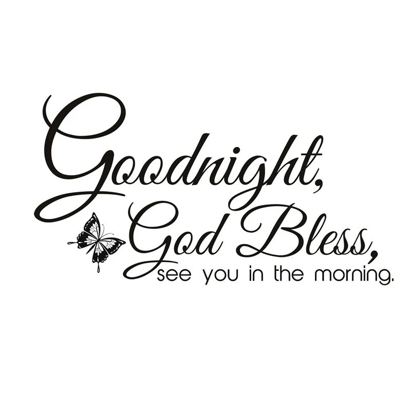 ZOOYOO Goodnight Бог благословит большие настенные стикеры домашний декор съемные