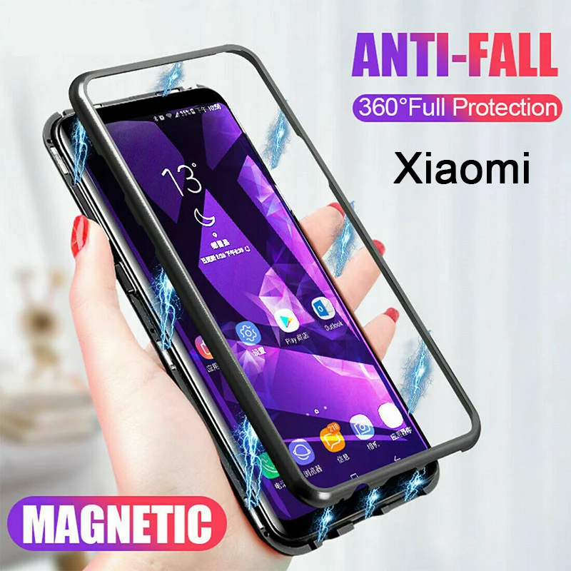 Роскошный Магнитный адсорбционный чехол для телефона Xiaomi Redmi Note 7 6 5 Pro Защитный
