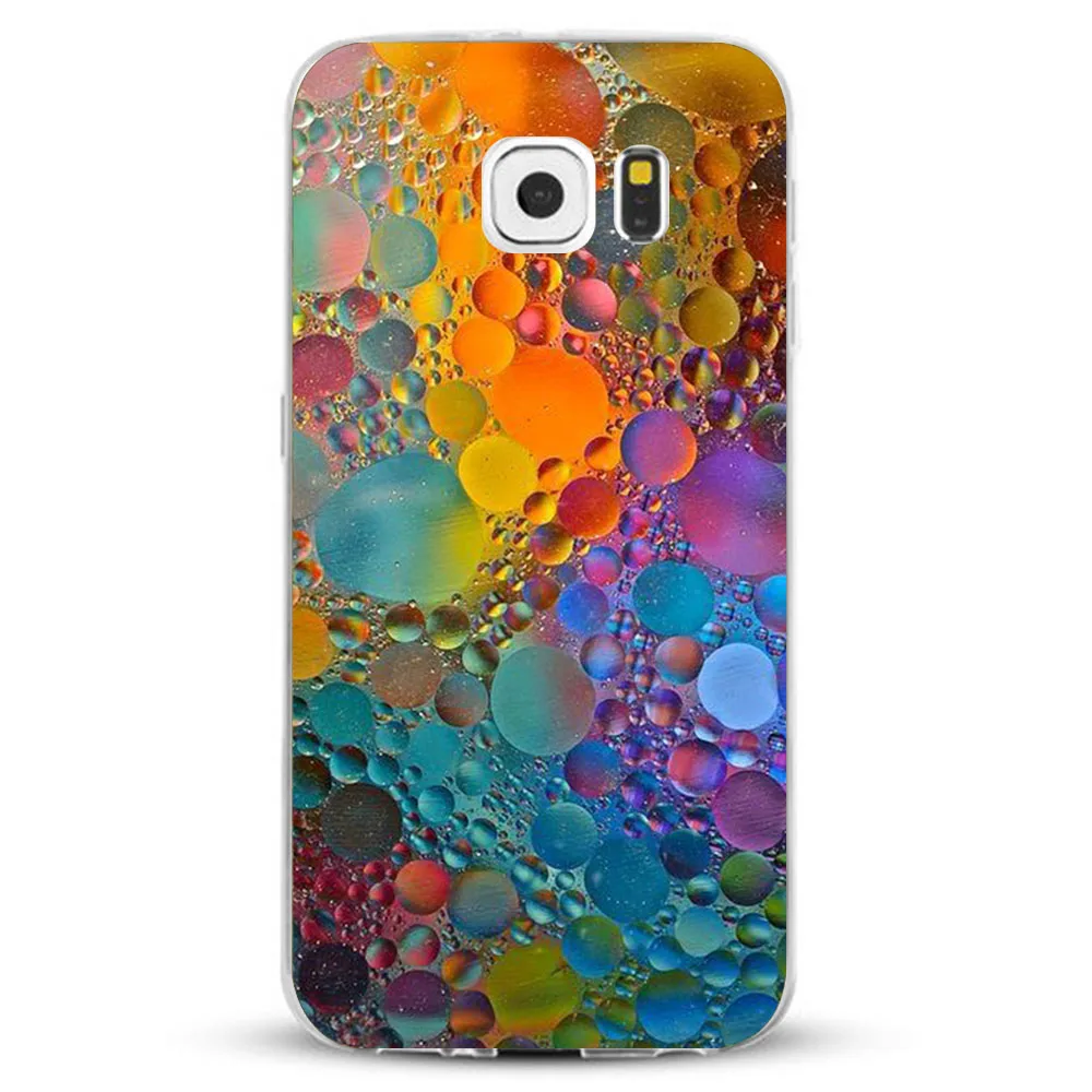Для Samsung Galaxy S6 случаи Мода камень мрамор Blue ультра тонкий мягкий Силиконовый ТПУ