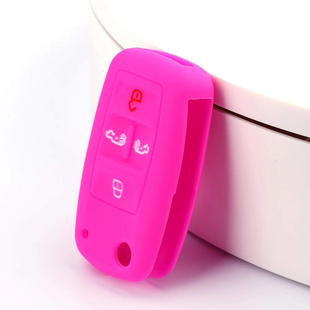 Solar keymark Мягкий силиконовый чехол для ключей от машины подходит Volkswagen Sharan