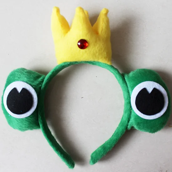 

10pcs/lot Costume Party Plush Frog Prince Headdress Headbands Halloween Birthday Decoration Take-home Favor Kids Toys