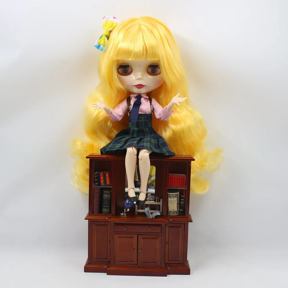 Бесплатная доставка кукла шарнирного тела блайз с кудрявыми желтыми волосами YTDS