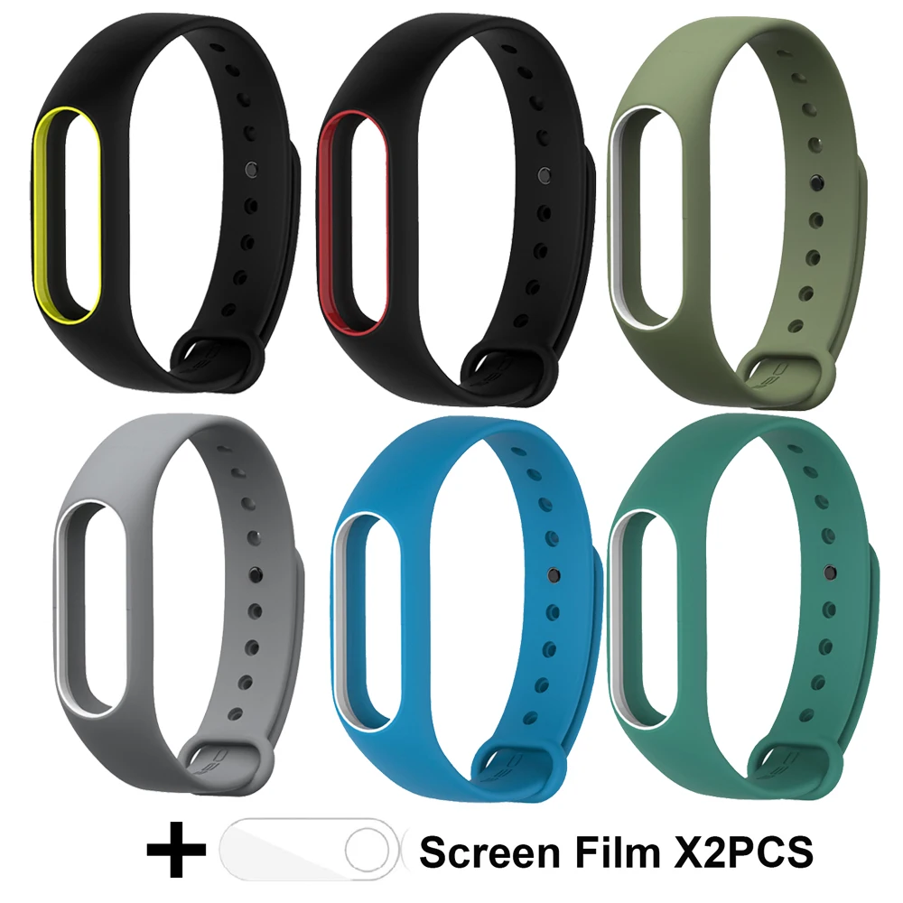 Mi Band 2 ремешок для Xiaomi mi Band 2 ремешки Браслет замена силиконового браслета для Xiaomi mi 2 комплекта 6 шт