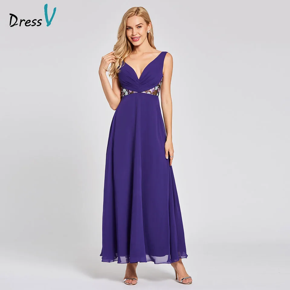 Dressv аварийное длинное вечернее платье Недорогое Платье с v образным вырезом без