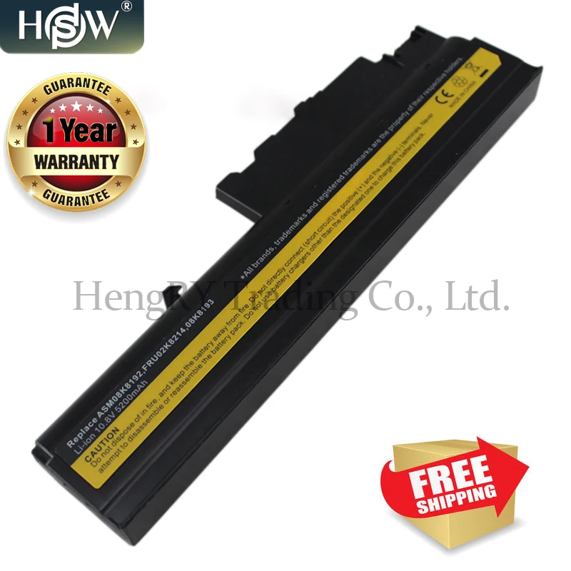 HSW 5200 мАч 6 элементный Сменный аккумулятор для ноутбука IBM ThinkPad R50 R50E R50P R51 R52 T40 T40P T41