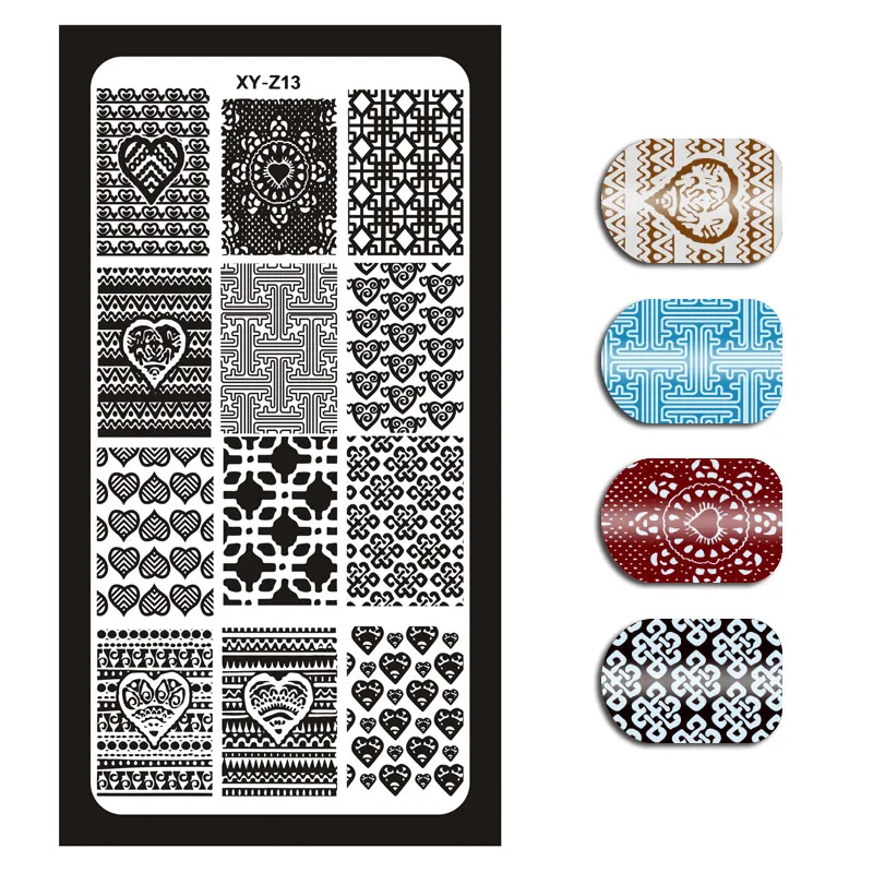 Штамповочные пластины из нержавеющей стали для ногтей 1 шт.|Шаблоны дизайна