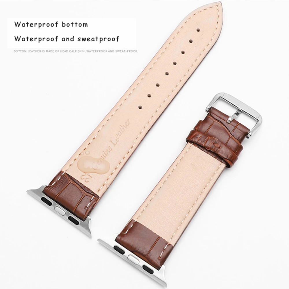Ремешок из натуральной кожи для Apple Watch 1/2/3/4/5 40/44 мм 38/42 мм|Ремешки часов| |