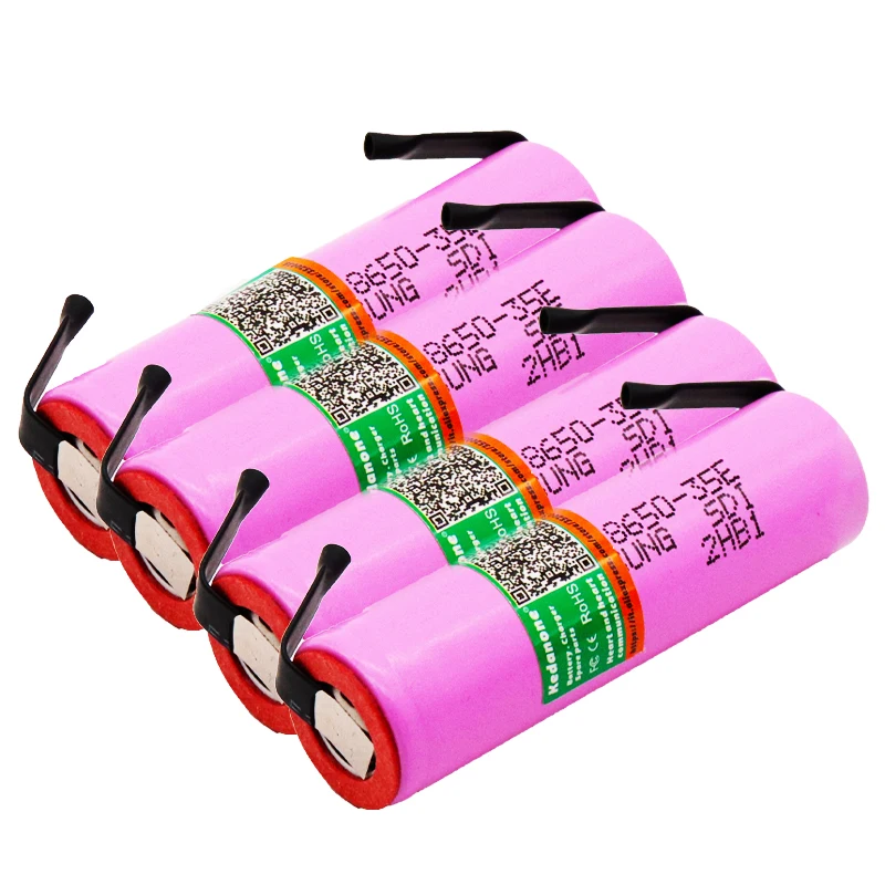 Для samsung 18650 3500mAh 13A разрядка INR18650 35E батарея li ion 3 7 v аккумуляторная + DIY