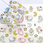 1 лист новые Овцы Обертывания стикер для 3d дизайна ногтей наклейки ожерелье черныйбелый Кружева шаблон украшения Маникюр