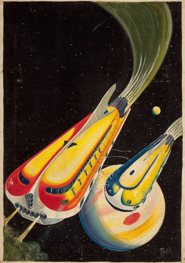 Конец Луны Мелодия научная фантастика дизайн Вселенная ретро ВИНТАЖНЫЙ ПЛАКАТ