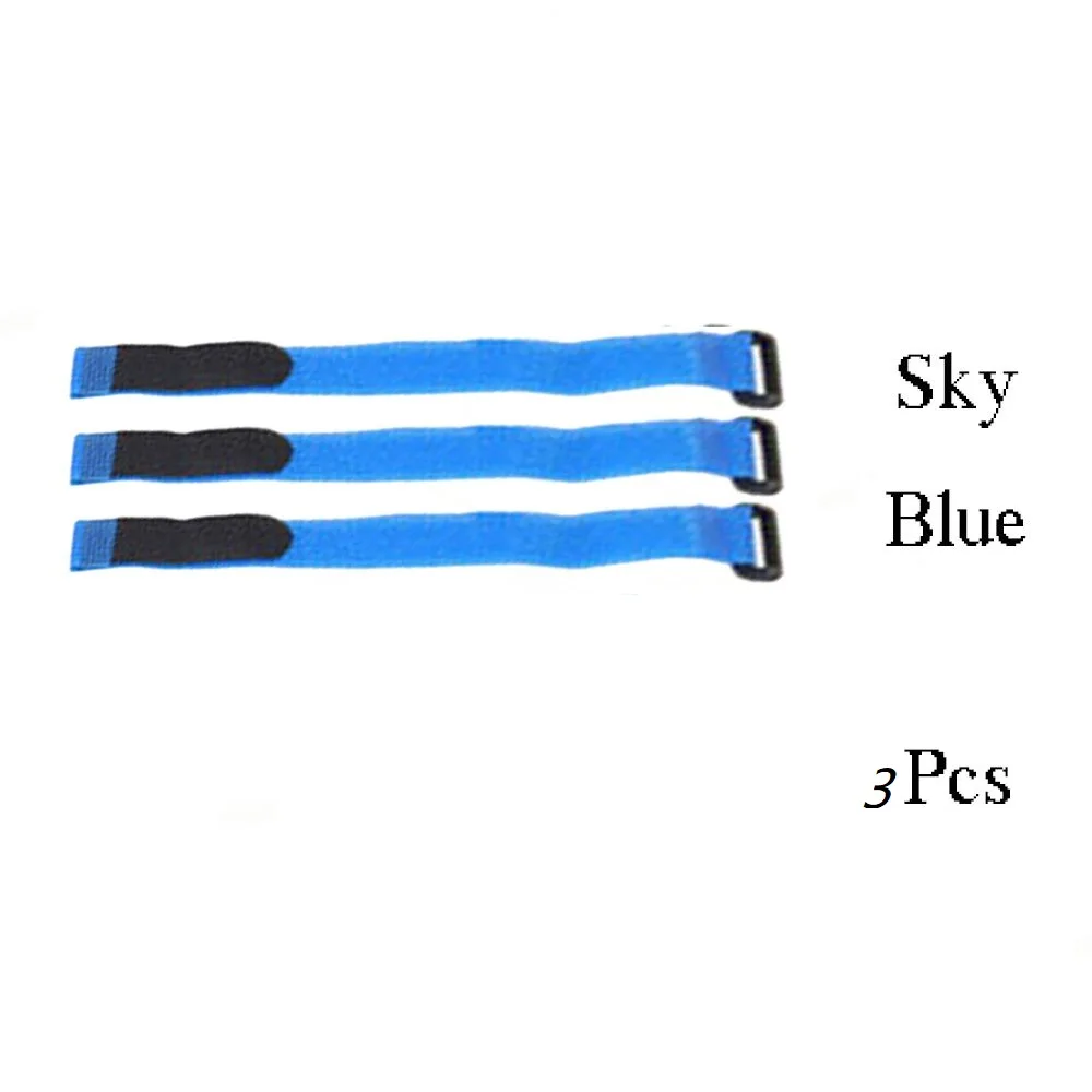 sky blue 3/10 шт/комплект Высокое Качество Сильный 26*2 см Lipo батарея галстук кабель галстук вниз ремень цвета для RC вертолет модель квадрокоптера - Цвет: sky blue