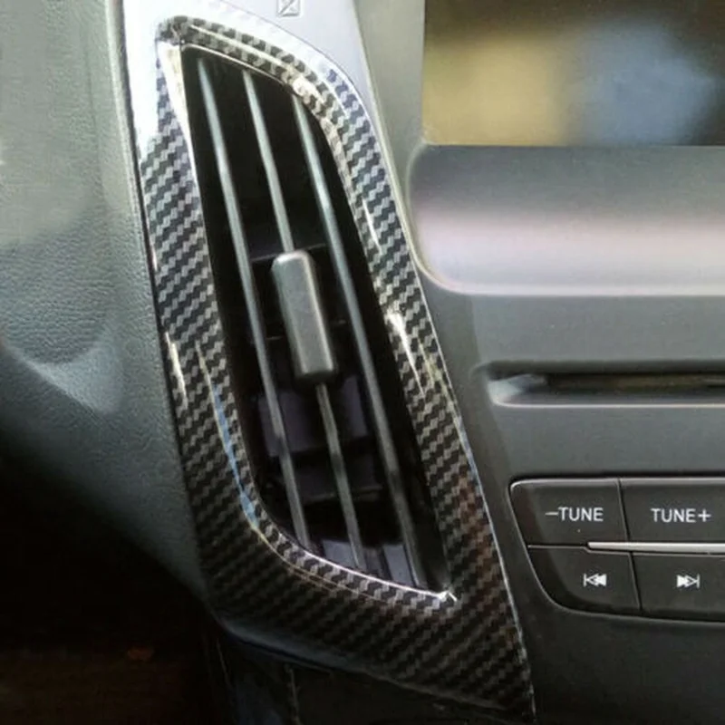 Новые Внутренние молдинги для Ford Focus- ABS углеродного волокна приборной панели кондиционер вентиляционные наклейки