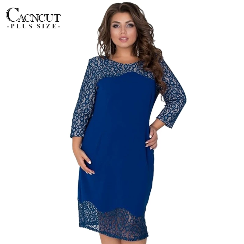 Весеннее сексуальное кружевное платье CACNCUT 5XL 6XL 2019 большого размера зимнее