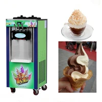 ice cream maker commercial soft ice cream machine icecream machine yogurt machine 1800w 3 flavor 220v