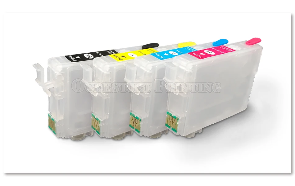 4 Цвета/комплект T1711-T1714 Refillable патрон чернил для принтера Epson XP-103 XP-203 XP-207 XP-33 XP-303 XP-306 XP-313 XP-406 XP-413 принтер