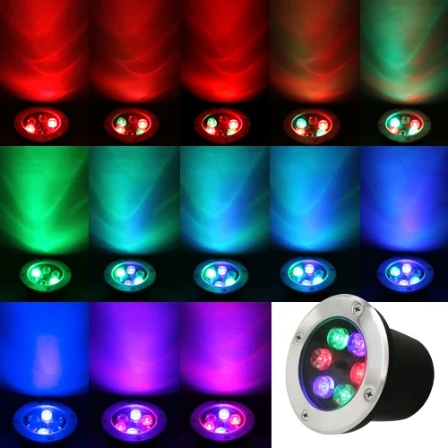 RGB no remote Заглубленный светодиод похоронен подземный свет AC110 220 V водонепроницаемый открытый IP68 утопленный сад пейзаж квадратный газон дистанционного RGB лампа - Испускаемый цвет: RGB no remote