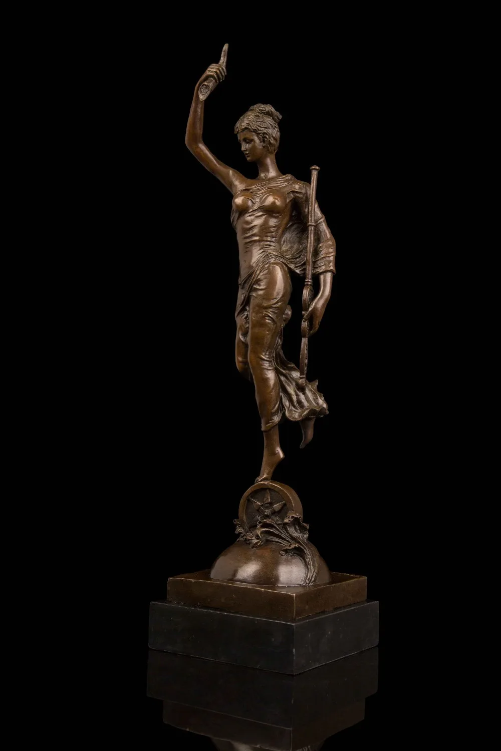 Искусство ремесла медь современная женщина скульптура бронзовые статуи Ретро