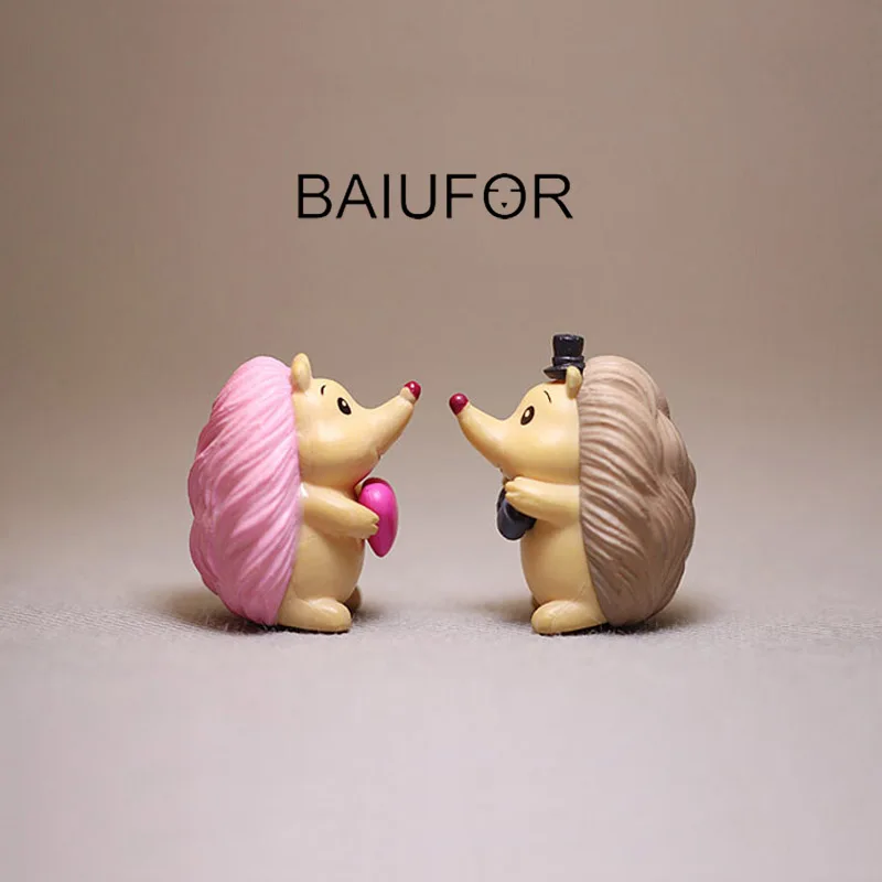 BAIUFOR 4 шт. миниатюрный мультяшный Ежик для влюбленных мини садовый Декор DIY мох