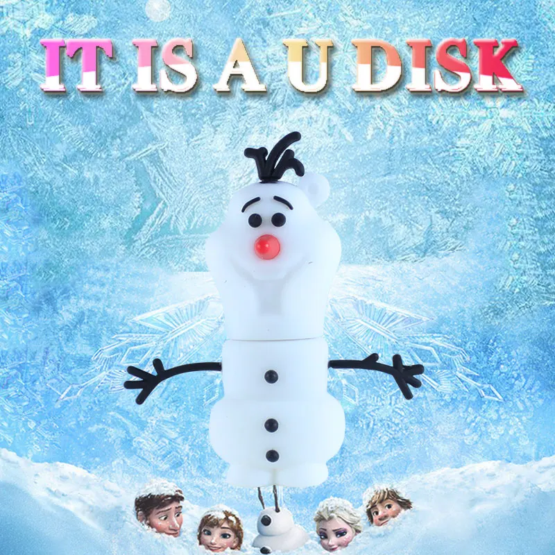 Dr. флэш-память памяти Sidney Movie Frozen Pendrive милый силиконовый снеговик Олаф мини usb флешка 64 ГБ 32 ГБ 16 ГБ 8 ГБ 4 ГБ