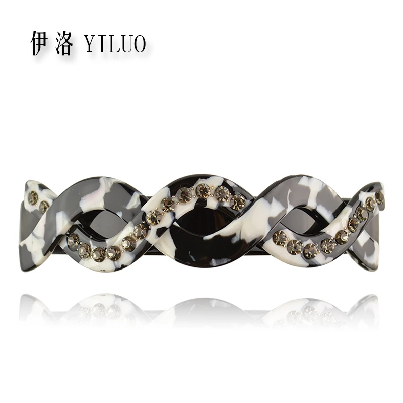 2017 женские аксессуары для волос стразы заколка Корейская из ацетата супер