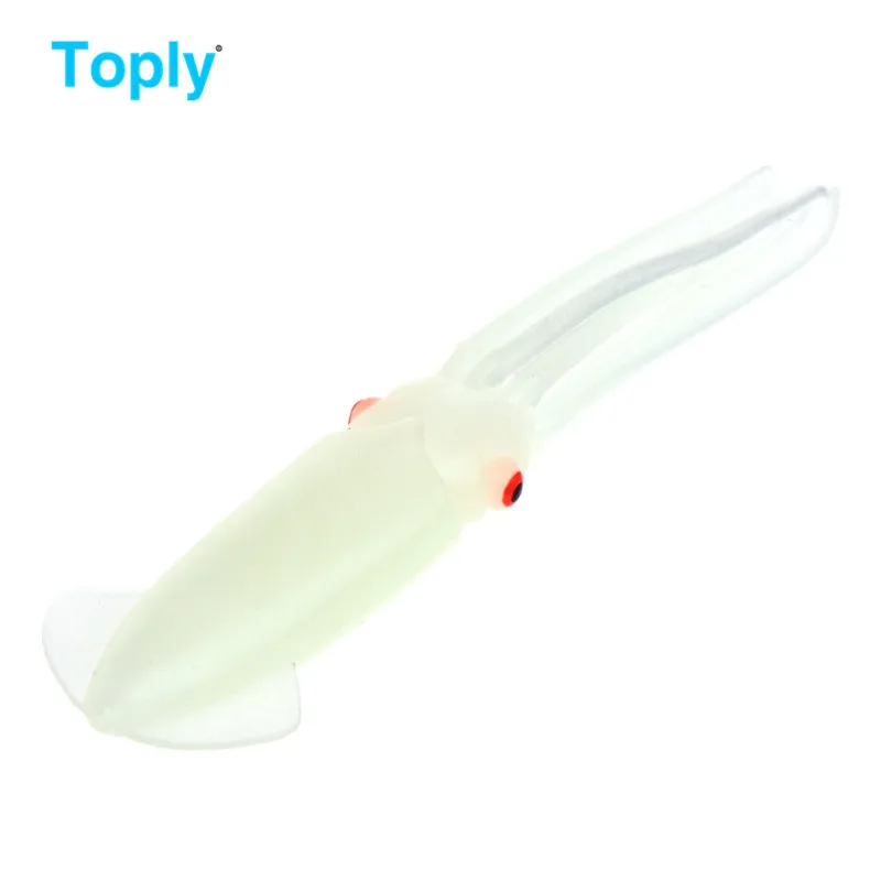 Toply Glow мягкие Рыбалка приманки кальмар осьминог Юбки для женщин Приманка снасти Fluke Джиги световой приманки