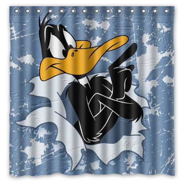 Водонепроницаемая занавеска для душа Daffy Duck Штора ванной из полиэстера Фотоштора