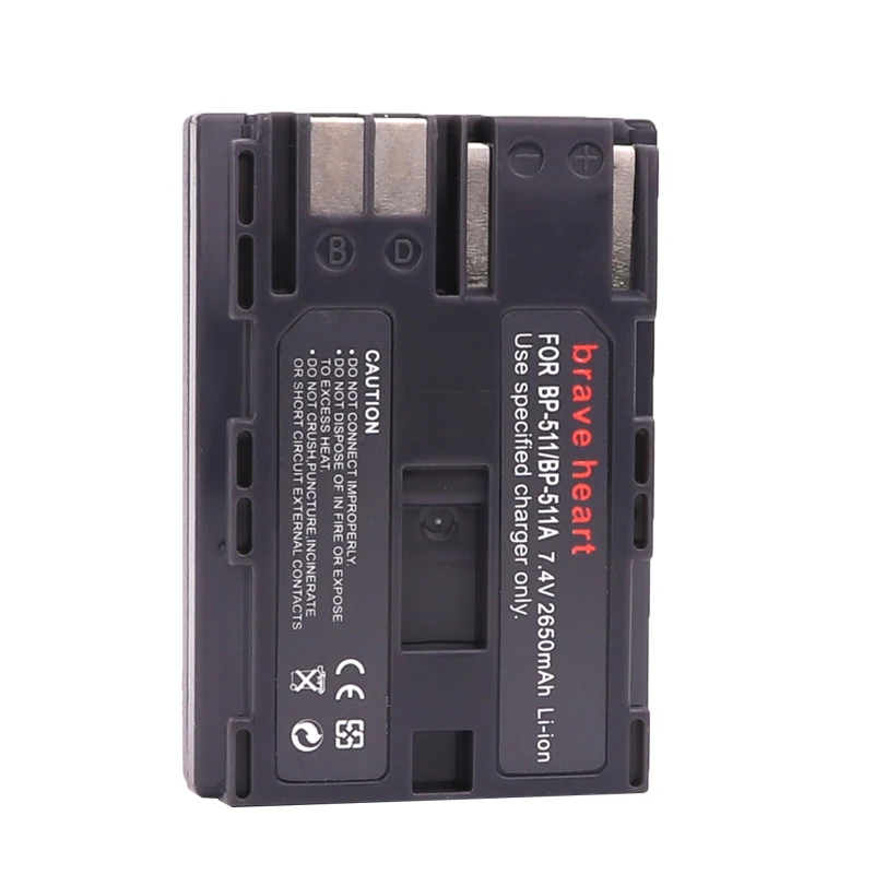 2x7,4 v 2650 мА/ч, BP-511A BP-511 BP 511 511A BP511 BP511A Батарея+ ЖК-дисплей USB Зарядное устройство для цифровой однообъективной зеркальной камеры Canon EOS 40D 300D 5D 20D 30D 50D камера