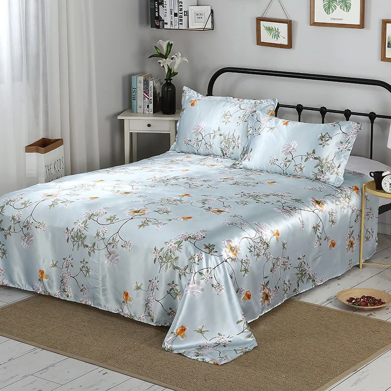 Новое поступление, набор пододеяльников для пуховых одеял с цветами, сатиновый шелк, реактивная печать, набор постельных принадлежностей, гладкие, мягкие, для лета, постельные принадлежности и постельные принадлежности