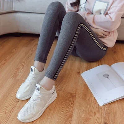 313 Dark Grey 323# весенне-Осенние эластичные хлопковые Обтягивающие Леггинсы для беременных, леггинсы с высокой талией для живота, Одежда для беременных женщин, штаны для беременных - Цвет: 313 Dark Grey