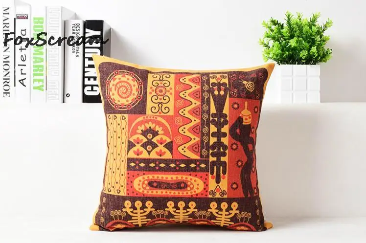 Ethnic Cushion Cover Home Decor African Decorative Pillows Case Linen Throw For Sofa Couch 45x45cm | Дом и сад