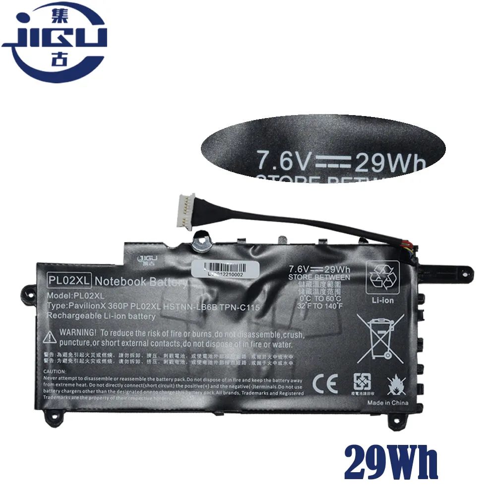 Запасная аккумуляторная батарея JIGU Φ PL02029XL PL02XL для HP Pavilion 11 X360 SERIES n009tu