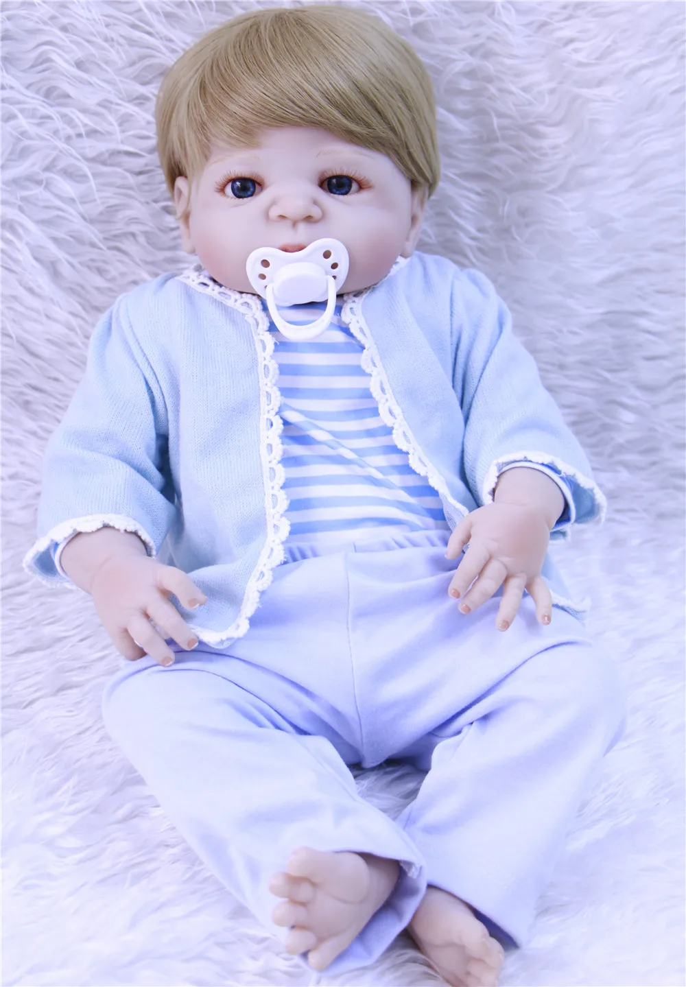 DollMai reborn baby силиконовые куклы мальчиков и девочек игрушки в подарок светлые